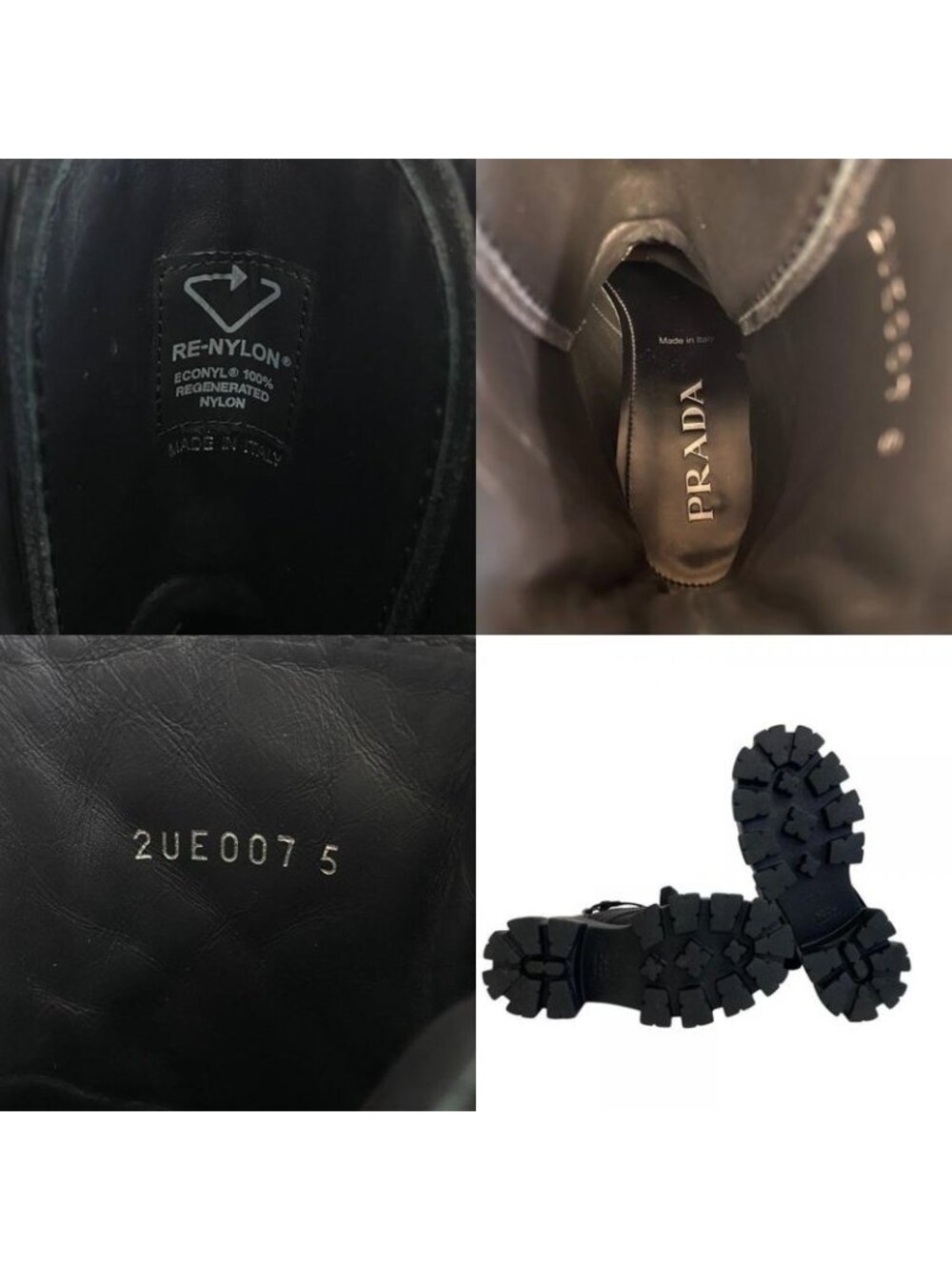 ★SOLD★ Prada 2 Ue007 re Nylon Short Boots Monolith Black - Picture 8 of 8